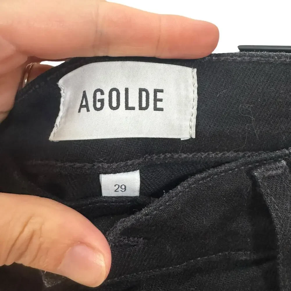 AGOLDE 90's Pinch Waist Straight Long Jeans in 
